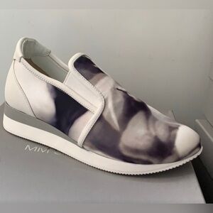 NEW MAX  MARA MM 30 Neutro Gray Floral Sneakers
